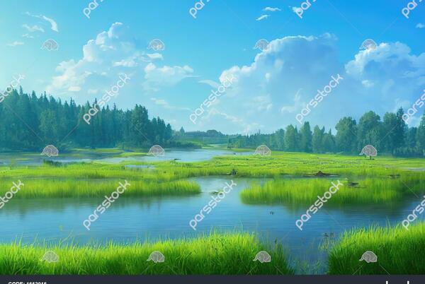 عکس منظره طبیعت تابستانی