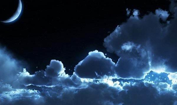 عکس آسمان آبی در شب
