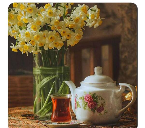 عکس گل و چایی