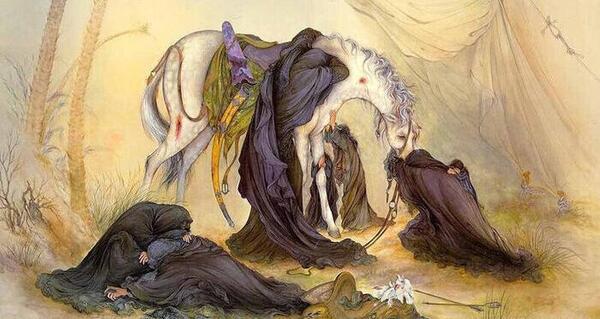 عکس امام زمان با اسب سفید