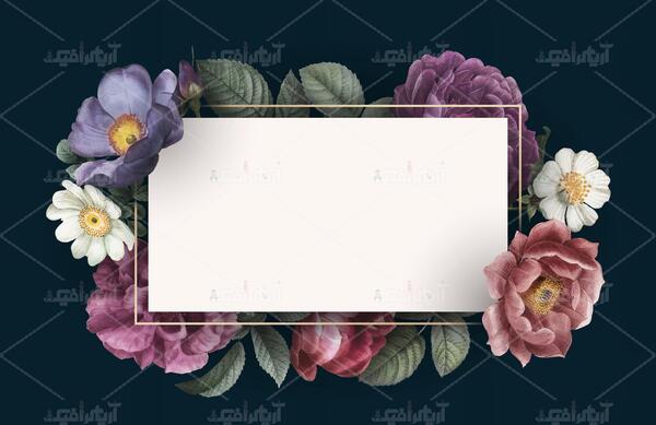 عکس گل حاشیه قاب