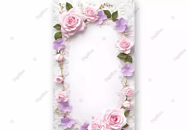 عکس گل حاشیه قاب