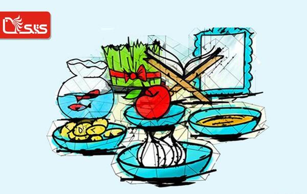 نقاشی عکس سفره هفت سین کارتونی