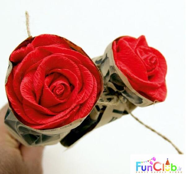 عکس گل کاغذی قرمز