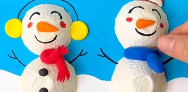 عکس آدم برفی برای کاردستی