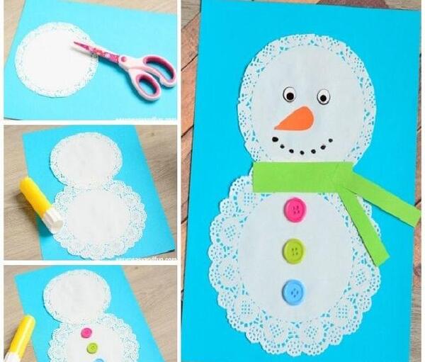 عکس آدم برفی برای کاردستی