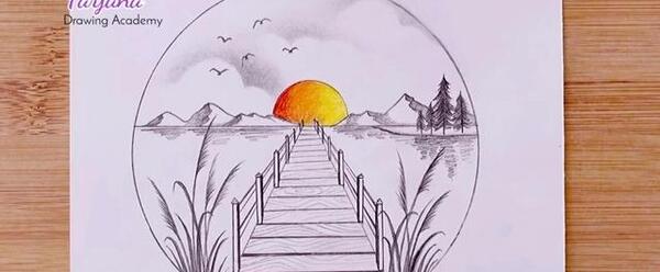 عکس سیاه قلم دایره ای