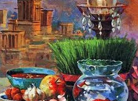 عکس سفره ی هفت سین برای نقاشی
