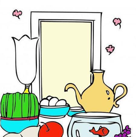 عکس سفره ی هفت سین برای نقاشی