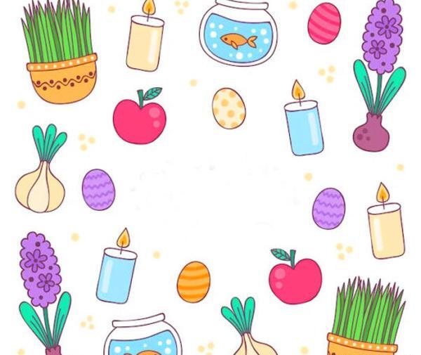 عکس سفره ی هفت سین برای نقاشی