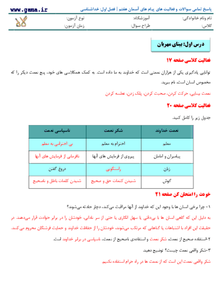 عکس پیام های آسمانی هفتم