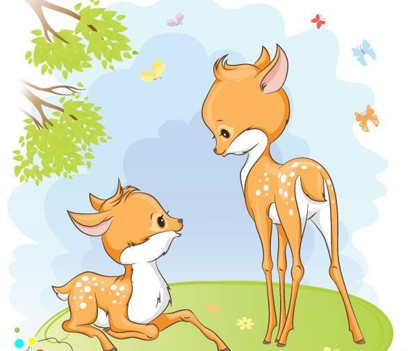 عکس بچه آهو کارتونی