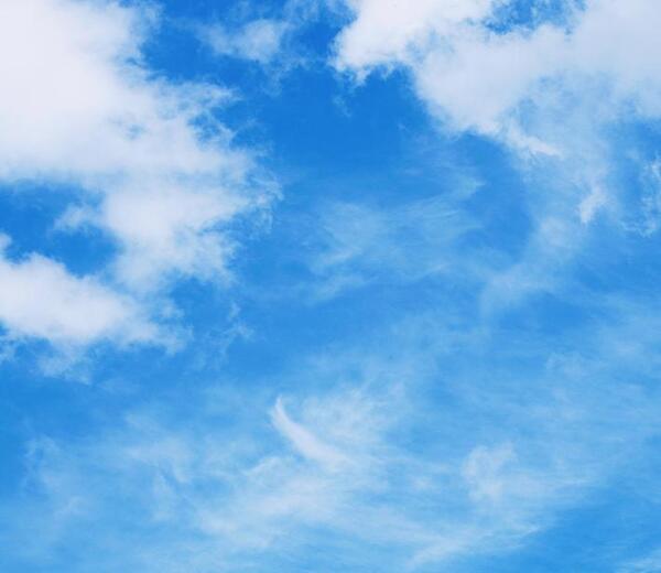 عکس آسمان آبی با ابر
