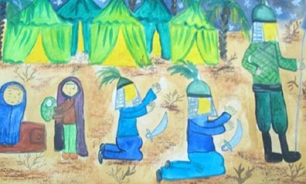 عکس خیمه امام حسین نقاشی