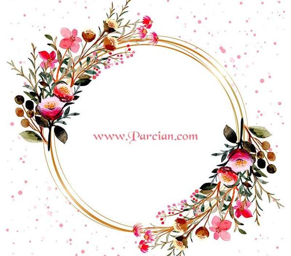 عکس حاشیه گل برای متن