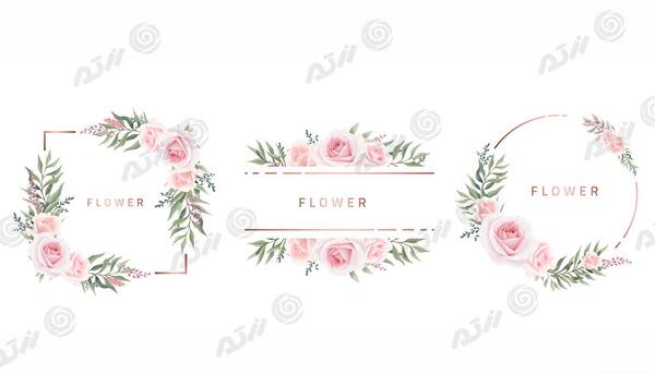 عکس حاشیه گل برای متن