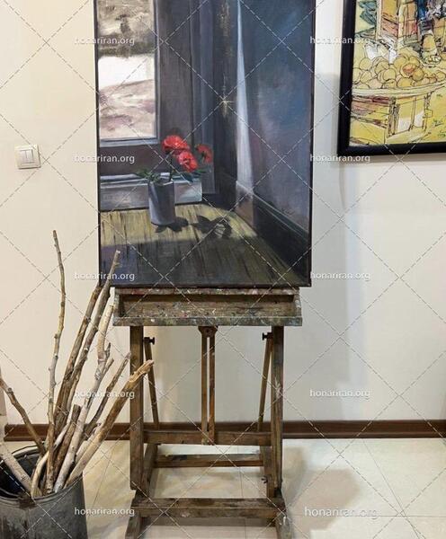 عکس گل در گلدان برای نقاشی