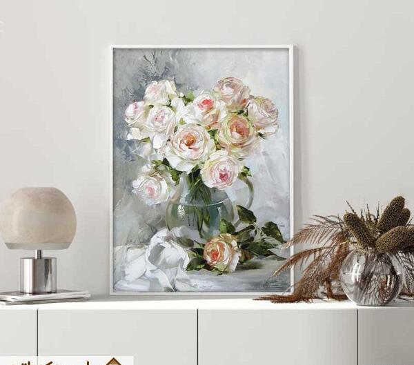عکس گل در گلدان برای نقاشی