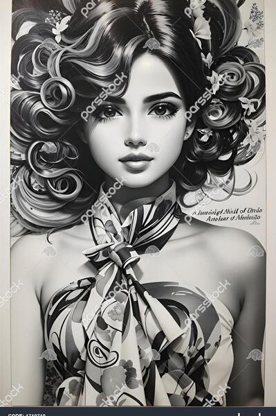 عکس چهره سیاه قلم حرفه ای