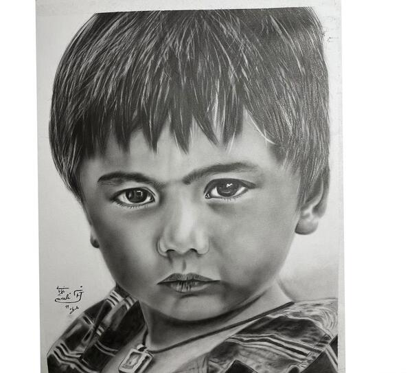عکس چهره سیاه قلم حرفه ای
