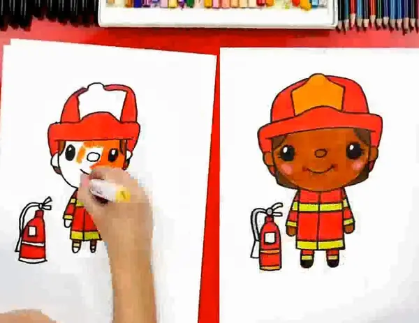 عکس نقاشی روز آتش نشانی
