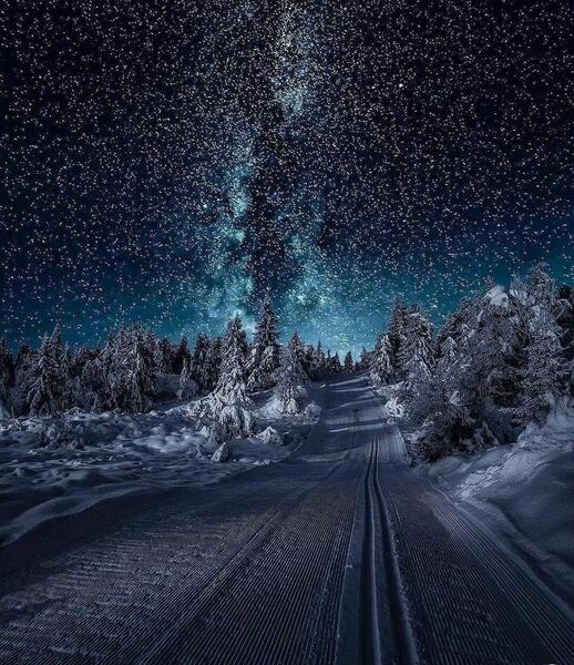 عکس آسمان پرستاره شب