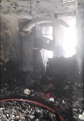 عکس آتش سوزی در خانه