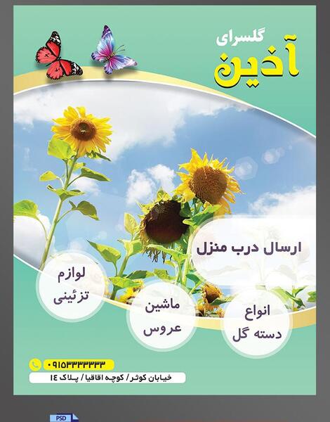 عکس گل آفتابگردان و آسمان
