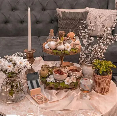 عکس سفره هفت سین ساده در خانه