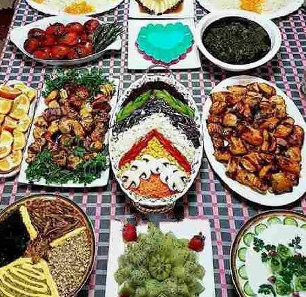 عکس سفره غذا ایرانی