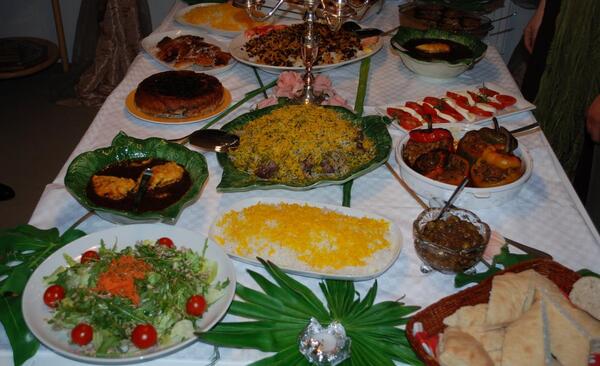 عکس سفره غذا ایرانی