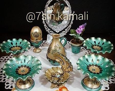عکس تزیین سکه سفره هفت سین