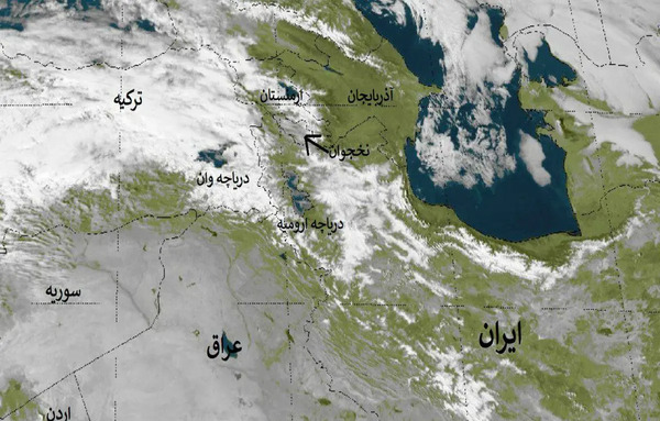 عکس ماهواره ای از آسمان ایران