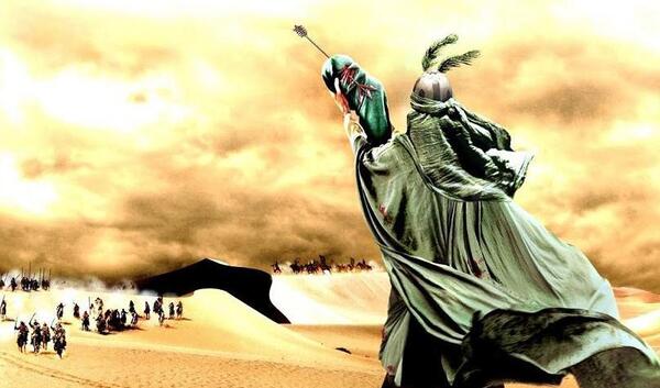 عکس امام حسین تنها در کربلا