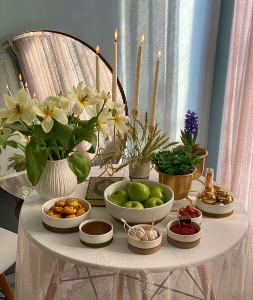 عکس چیدمان سفره هفت سین ساده