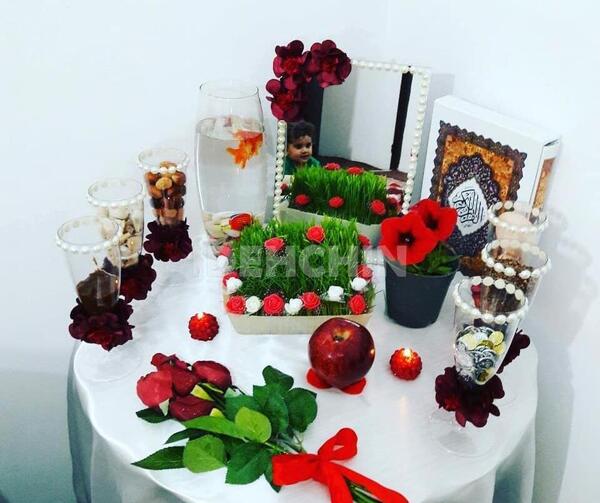 عکس چیدمان سفره هفت سین ساده