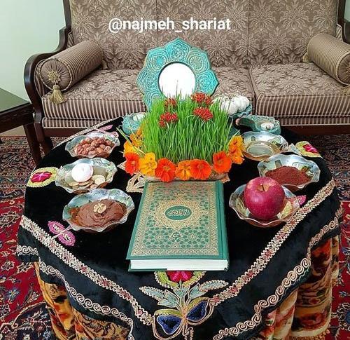 عکس چیدمان سفره هفت سین ساده