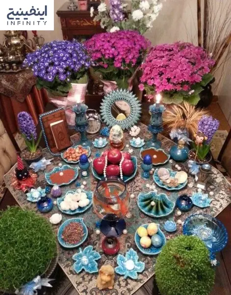 عکس چیدمان سفره هفت سین ساده