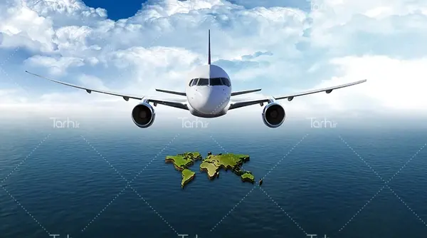 عکس اسمان از هواپیما