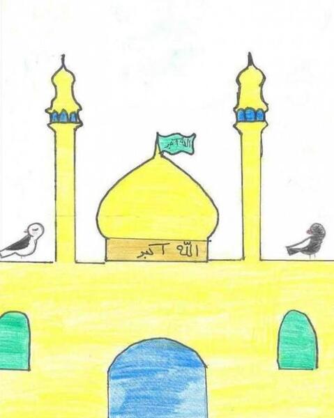 عکس نقاشی امام حسین ساده