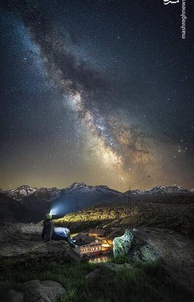 عکس آسمان پر ستاره واقعی