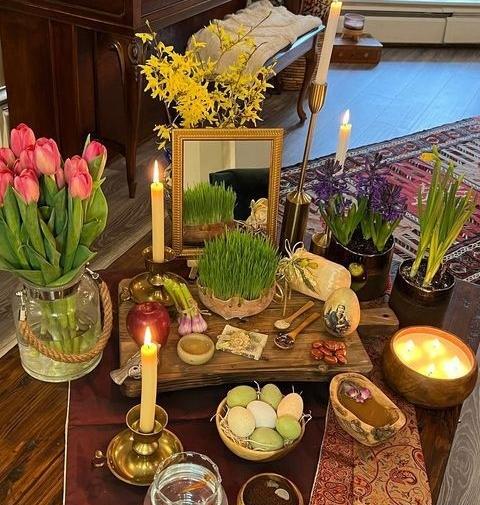 عکس سفره ی هفت سین در خانه