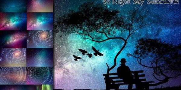 عکس آسمان شب برای فتوشاپ