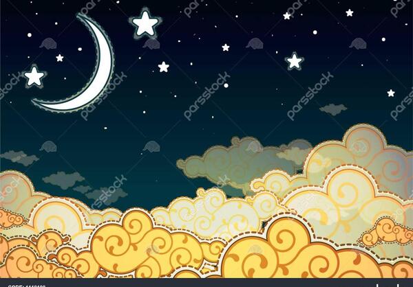 عکس کارتونی آسمان شب