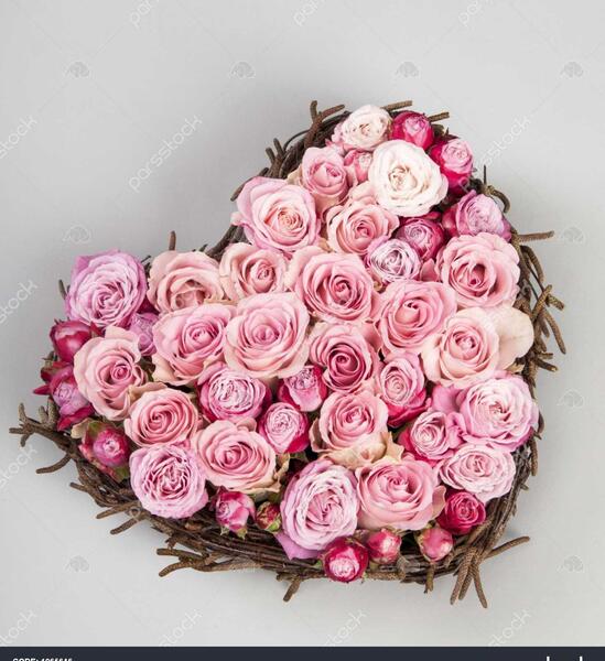 عکس گل و قلب برای تصویر زمینه