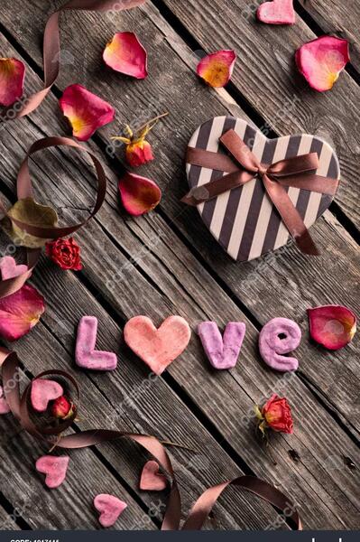 عکس گل و قلب برای تصویر زمینه