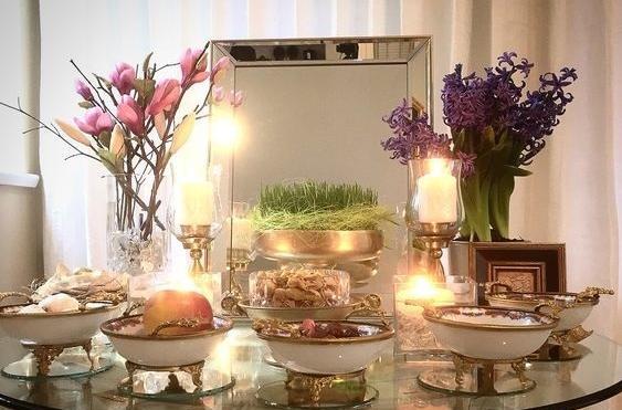 آتلیه ژست عکس با سفره هفت سین