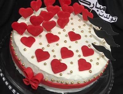 عکس کیک تولدت مبارک عشقم