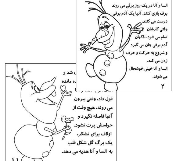 عکس نقاشی ادم برفی رنگ شده