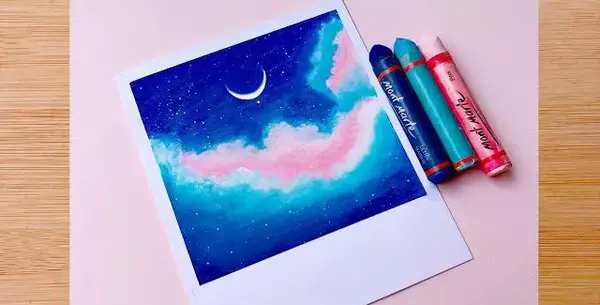 عکس نقاشی آسمان شب